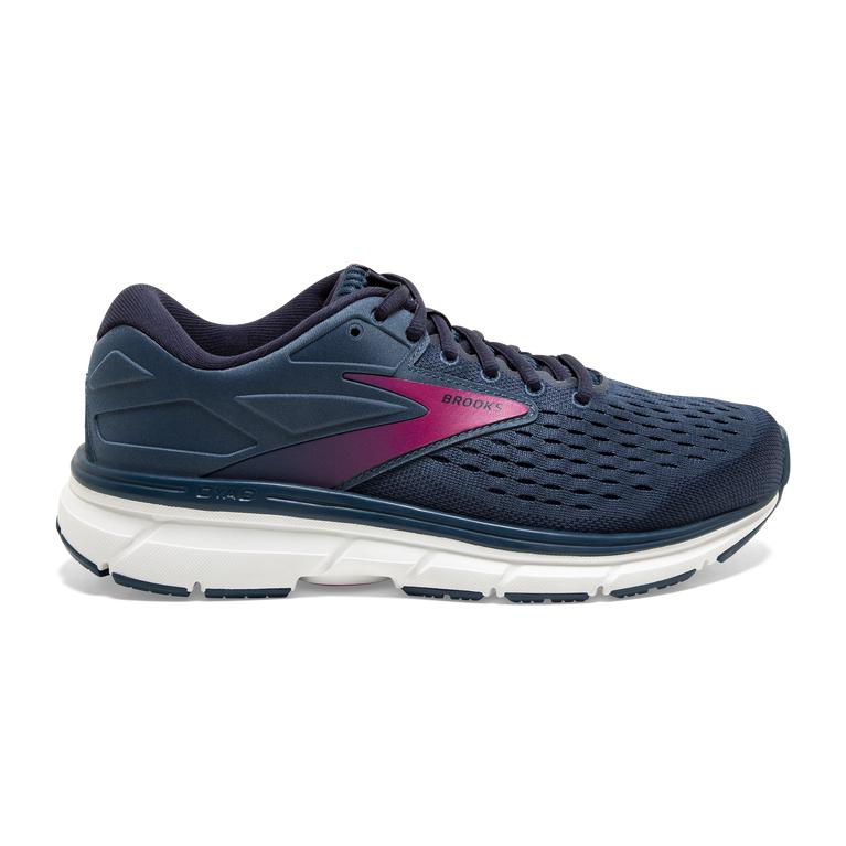 Brooks DYAD 11 Road Running Shoes Womens Outlet - Blue/Navy/Beetroot (DWF306148)